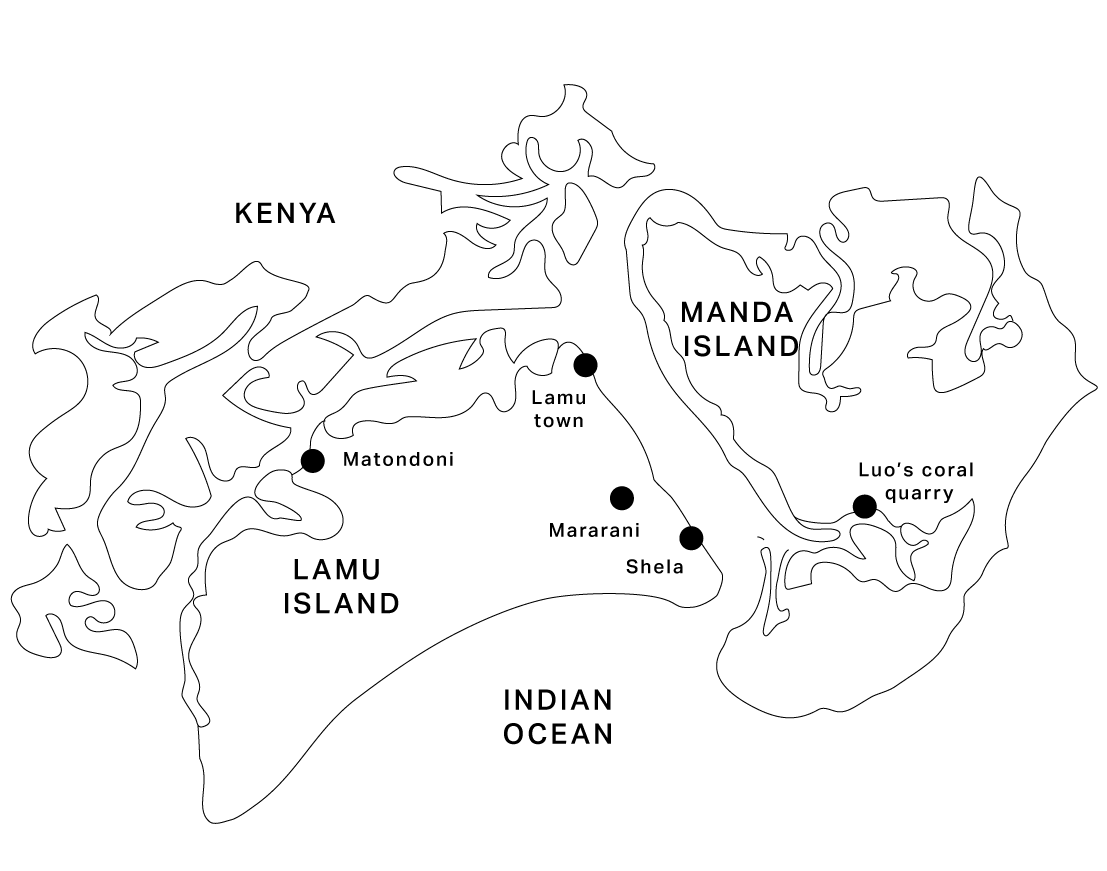 Carte de l'archipel de Lamu